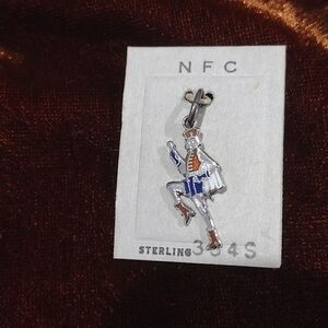 Vintage NFC Enameled Sterling Silver Majorette Marching Band Charm Original Tags